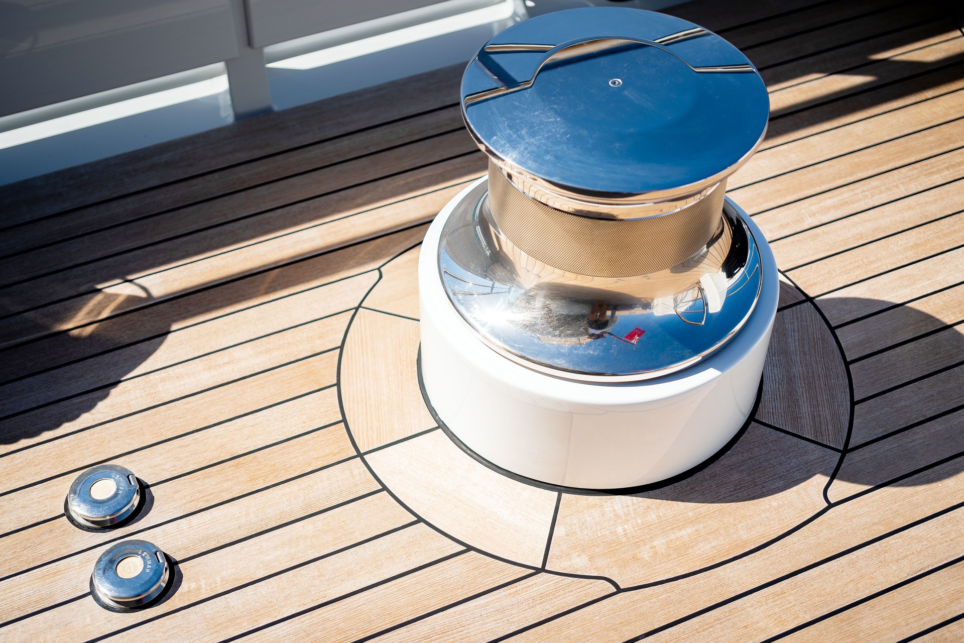 Super yacht deck gear, winch and teak deck